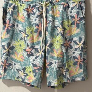 Tropical Bloom Men's Swim Board Shorts